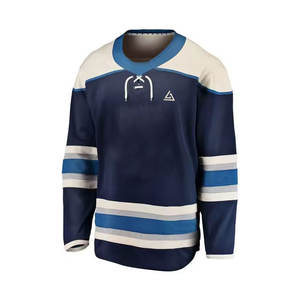 Vente en gros de maillots de hockey sur glace unisexes écologiques 100% polyester de haute qualité, respirants et à séchage rapide, personnalisés pour le hockey sur glace - Product Image 2