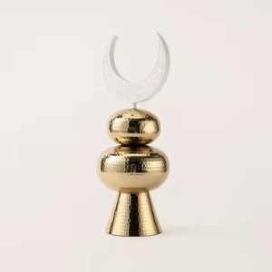 Decoración para el Hogar, Escultura Especial de Ramadán, Elegante Adorno de Metal para Mesa con Base de Madera para Decoración de Mezquita - Product Image 3