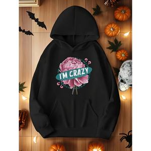 Kinitwear Sudadera de pulóver para mujer Sudadera con capucha de ocio de un color Otoño/Invierno Hecho en China - Product Image 1