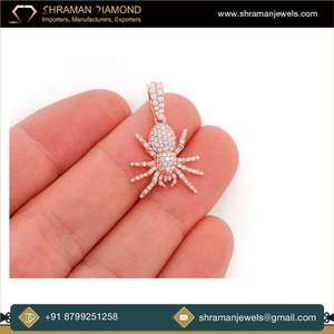 Collar de Plata de Ley 925 con Incrustaciones de Diamantes de Moissanita, Chapado en Oro, Diseño Personalizado de Araña Tarántula, Estilo Hip Hop, Idea de Regalo - Product Image 5