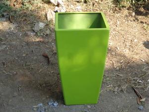 Jardinière rectangulaire moderne en PRF blanc Pot de fleur en érable sculpté à la main avec éléments décoratifs pour la maison et l'extérieur - Product Image 5