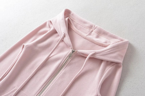 Sudaderas cortas con cremallera de cuello alto para mujer, cómodas y transpirables, con cremallera completa de invierno con dos bolsillos, ropa informal - Product Image 6