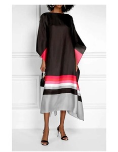 ชุดเดรสทรงถังสไตล์ฮิปปี้โบโฮคาฟตันร่มทำด้วยมือเรยอนไทยมัดย้อมลายจุดปีกผีเสื้อแบบยาวสำหรับผู้ใหญ่ฟรี - Product Image 3