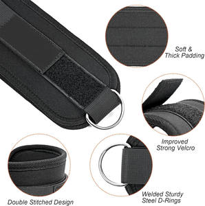 Correas de Tobillo Ajustables de Neopreno para Máquinas de Cable, Correa de Entrenamiento de Fitness Acolchada Resistente para Glúteos, para Hombres y Mujeres, Personalizable - Product Image 3