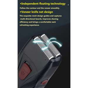 Rasoir rotatif électrique rechargeable à double tête pour hommes, tondeuse à cheveux dorée pour le visage - Product Image 5