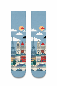 Chaussettes à motif de dessin animé amusant, design original et coloré, mélange de coton, unisexe, chaussettes décontractées, vente en gros, OEM personnalisé - Product Image 4