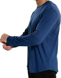 Camisetas de Manga Larga para Hombre de Alta Calidad, 100% Algodón, Lisas, con Logotipo Personalizado - Product Image 6