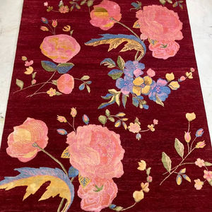 Wool Silk Hand Knotted Oriental Floral High Pile Carpet 8x8 <b>Rugs</b> 8x10 Feet Ready Stock Available From India at Factory Price - Product Image 1
