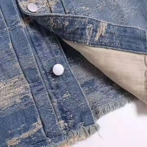 Custom Denim <b>Jacket</b> Breathable Soft Cotton <b>Fill</b> Vintage Washed Comfortable Stylish Winter - Product Image 3