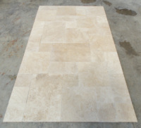 Carreau dégringolé en travertin 2023 fabriqué en turquie 1.2cm d'épaisseur ensemble de motifs extra légers décorations intérieures et extérieures murs et revêtements de sol