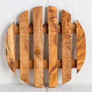 Handmade Mango Wood Square Trivet Carved Wooden Hot Pad Heat Resistant Floral Mandala Pot Holder for Dining Table Rustic Boho - Product Image 3