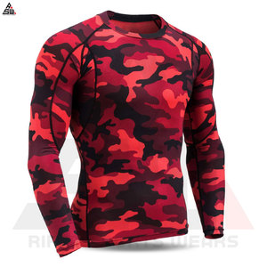 Wholesale Customized Soft Neck Long Sleeve <b>Compression</b> <b>Shirt</b> Unisex Breathable Quick Drying Sublimation Fitness 100% Polyester - Product Image 6
