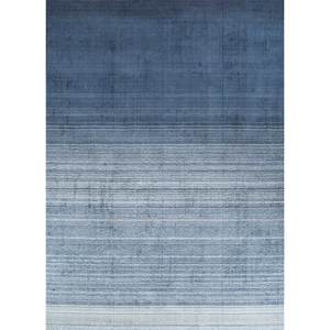 Alfombras de Lana y Viscosa a Rayas Azules Tejidas a Mano Hwv-51031 para Uso Doméstico - Product Image 1