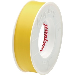 Ruban isolant électrique jaune COROPLAST 302, longueur 10 m, largeur 15 mm, lot de 20 rouleaux, ruban adhésif de bureau - Product Image 1