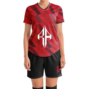 Uniforme de football pour femmes le plus vendu par sublimation premium de haute qualité à des prix abordables couleur unie logo personnalisé vêtements de sport pour femmes - Product Image 4