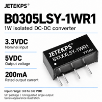 Convertisseur DC-DC isolé JETEKPS B0305LSY-1WR1 1W 3.3V 5V 200mA SIP, module d'alimentation non régulé, isolation RoHS 1500VDC, 82%