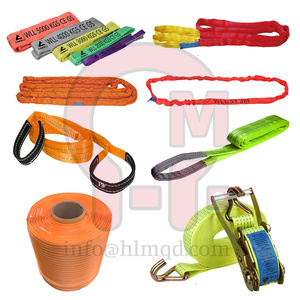 Dây đai nâng hàng HLM bán buôn chất lượng cao 100% polyester, loại mắt tròn, không đầu, dây đai tròn thân rộng, dây đai mềm OEM - Product Image 3