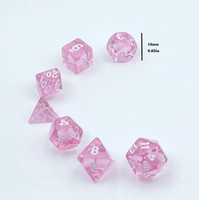 Ensemble de dés polyédriques transparents en acrylique pour Rpgs de table Dnd Dice Set Accessoires de jeu de table