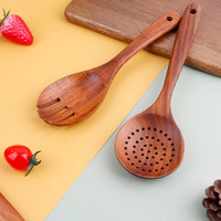 Ensemble de spatules de cuisson en bois spatules à frire de la meilleure qualité ensembles d'ustensiles de cuisine en bois pour ustensiles de cuisine antiadhésifs