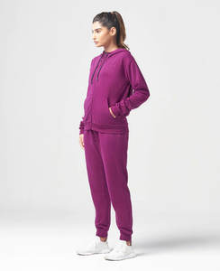 Ropa de talla grande personalizada de otoño para mujer, Sudadera con capucha informal de trabajo, Sudadera con capucha transpirable de algodón bordada informal - Product Image 6