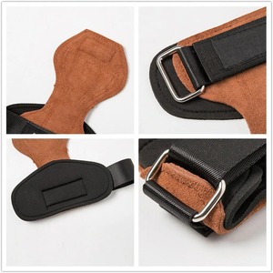 ถุงมือหนังสำหรับเล่นยิมฟิตเนสแผ่นรองมือสำหรับยกน้ำหนักยิมนาสติกที่ยึดฝ่ามือวัสดุที่ทนทาน - Product Image 3