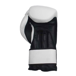 Gants de boxe en cuir Sony blancs et noirs avec fermeture respirante, options personnalisées pour l'entraînement des adultes - Product Image 4
