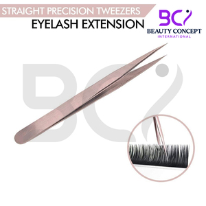 Straight and Curved Shaped Newest Product Fiber Tip Eyelash Extension Tweezers Good Quality Eyelash Grafted Tweezers - Product Image 2