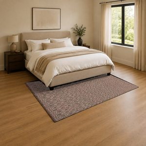 Alfombra de Chenilla Lavable a Máquina con Estampado Digital Oriental Tradicional en Terracota Dorado, Antideslizante, Modelo LXDP-0953 de RUGS DEPOT, Venta al Por Mayor - Product Image 3