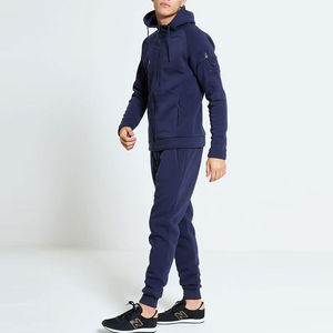 Survêtement grande taille pour hommes de haute qualité nouveauté entièrement personnalisé ensemble de survêtement coupe ajustée avec haut à capuche à manches longues - Product Image 3