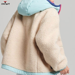 New Fashionable Long Sleeve Clothing Zipper Sherpa <b>Fleece</b> Jacket Custom Outdoor Warm Sherpa <b>Fleece</b> Ladies Jackets - Product Image 3