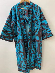 Suzani Kimono Robe Chaqueta de algodón bordada a mano Vintage Boho Kimono Coat para mujer Bohemian Robe - Product Image 2