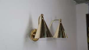 Handmade Vintage Double Wall Sconce Mid Century Modern Raw Brass Wall Light Fixture Gift Item - Product Image 3