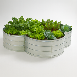 Cama de maceta de jardín elevada galvanizada de trébol, caja de maceta elevada de metal para el hogar y el jardín, decoración de productos al por mayor de fábrica - Product Image 4