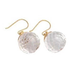 Pendientes con forma de pera de plata de ley 925, Gema de cuarzo, cristal, novedad - Product Image 1