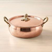 Cazuela de metal de gran venta, gran capacidad de almacenamiento, servidor de plato de mano de metal inoxidable, estufa de gas, cazuela personalizada segura