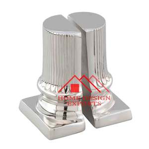 ที่ตั้งหนังสือโลหะทรงกลมตัวจัดการโต๊ะโลหะอะลูมิเนียมหล่อที่วางหนังสือนิเกิลซิลเวอร์ - Product Image 3