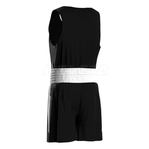 Conjunto Deportivo de Boxeo Elite, 100% Poliéster Elástico, Transpirable, Camiseta sin Mangas y Pantalones Cortos Deportivos a Juego - Product Image 3