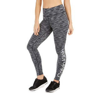 กางเกงเลกกิ้งโยคะเอวสูงบุขนแกะสำหรับผู้หญิง ยี่ห้อคาลวิน ไคลน์ สีเทา ไซส์ใหญ่ - Product Image 1