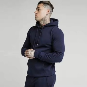 2025 High Quality Heavy Cotton <b>Hoodie</b> and Sweatpants Set Men Puff Printing Men Stack Tracksuits for Men - Product Image 5