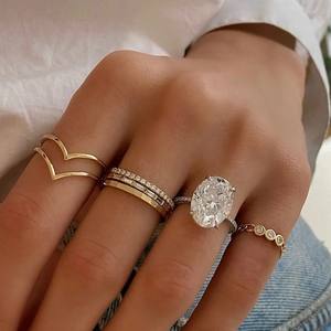 Elegance 14kt oro blanco pera solitario anillo meticulosamente elaborado corte Moissanite VVS claridad para compromiso regalo de boda - Product Image 4