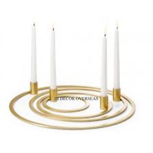 Venta al por mayor a granel chapado en oro de alta calidad de excelente calidad de metal hecho con aspecto elegante MESA CENTRO DE MESA portavelas suministros - Product Image 1