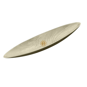 Grand plateau de service en aluminium nickelé de grande qualité Plat de service de luxe en métal de forme ovale écologique au design martelé - Product Image 4