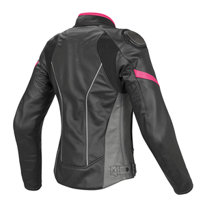 Premium Quality Slim Fit Genuine Soft Leather CE Armoured Racing Motorbike Jacket for Women Winter Black Yellow Custom - Product Image 4