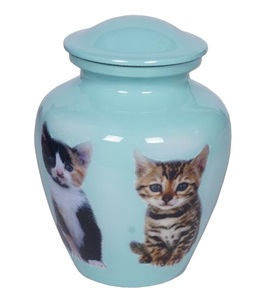 METAL PET <b>ASHES</b> <b>URN</b> <b>DOGS</b> IMAGE PICTURE FINISH PET CREMATION <b>URN</b> - Product Image 6