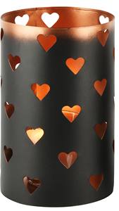 Heart Design Christmas Iron Metal Votive <b>Candle</b> Holder with <b>Lanterns</b> and Jars <b>Black</b> Powder Coating for Home Decoration - Product Image 2