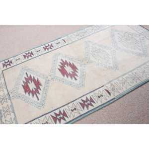 Tapis turc vintage, tapis de 2,4 x 4,3 pieds, petit tapis persan blanc - Product Image 2