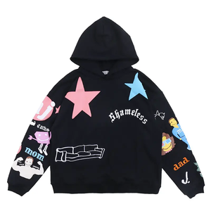 Sweat à capuche surdimensionné en tissu de haute qualité 280-600 gsm coupe personnalisée et coudre sweat à capuche 3d bouffée sweats à capuche personnalisés pour hommes - Product Image 3