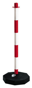Colonnina Segnaletica Bianca/Rossa con Base Riempibile H. Cm. 90 - Product Image 1