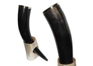 Handcrafted Beautiful Durable Viking Horn Beer <b>Mugs</b> American Style Drinking Natural Horn Color Party Use Stand Custom Logo - Product Image 3