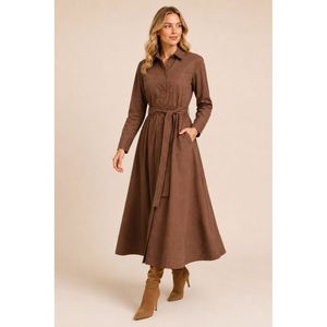 Robe à boutons et jupe longue 3088 - Vison - Product Image 6